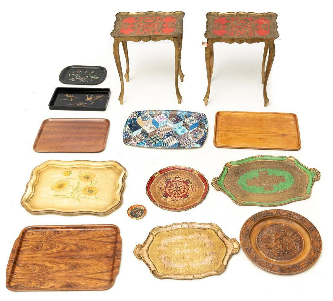 Lot of 12 Florentine pieces: 22" wide / Largest