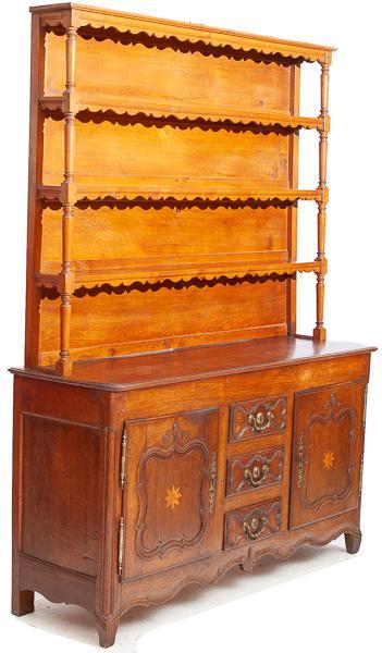 Large Dutch-style oak step back hutch (1 of 4)