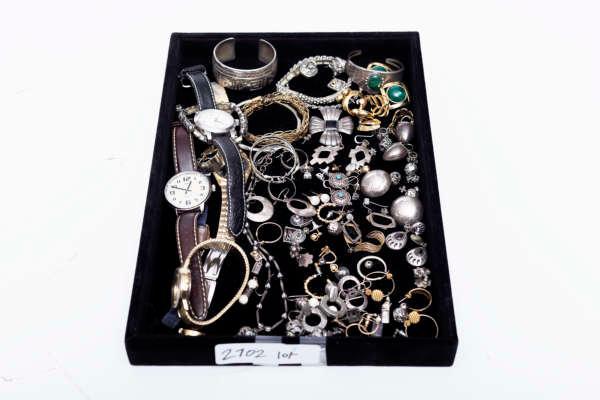 Lot of misc. jewelry including watches, earrings, & (1 of 4)
