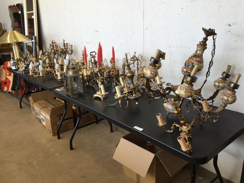 Lot of 15 pcs. misc. assorted chandeliers & lighting (1 of 5)