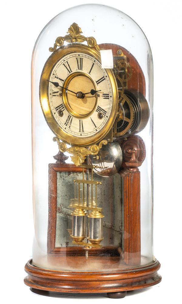 Ansonia "Crystal Palace No.2" Clock, Circa 1875: Ansonia "Crystal Palace No.2" Clock, Circa 1875, H.J. Davies Patent 19" tall, 9" dia.