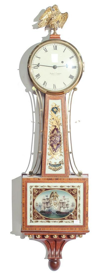 Foster Campos Banjo Clock: Foster Campos Banjo Clock 43" tall, 10.5" wide, 3.75" deep