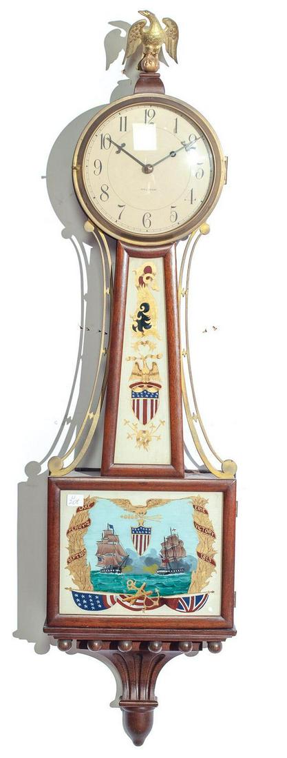 Waltham Banjo Clock: Waltham Weight Driven Banjo Clock 41" tall, 10.5" wide, 4" deep