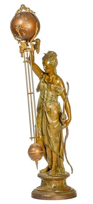 Ansonia “Diana” Ball Swing Clock, Circa 1906