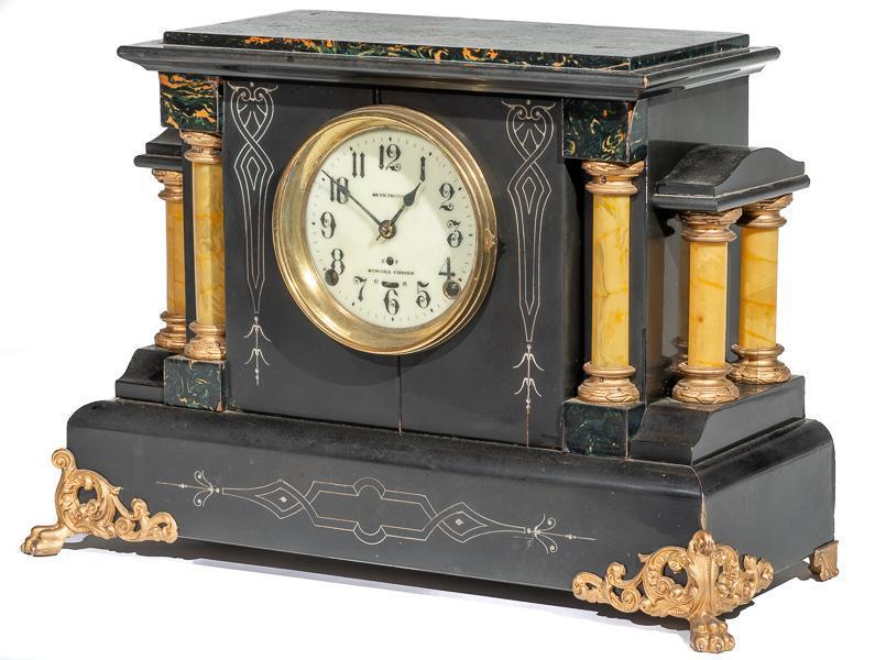 Seth Thomas Sonora Bell Clock: Seth Thomas Sonora Chime 4 Bell Clock 13" tall, 13.75" wide, 8" deep
