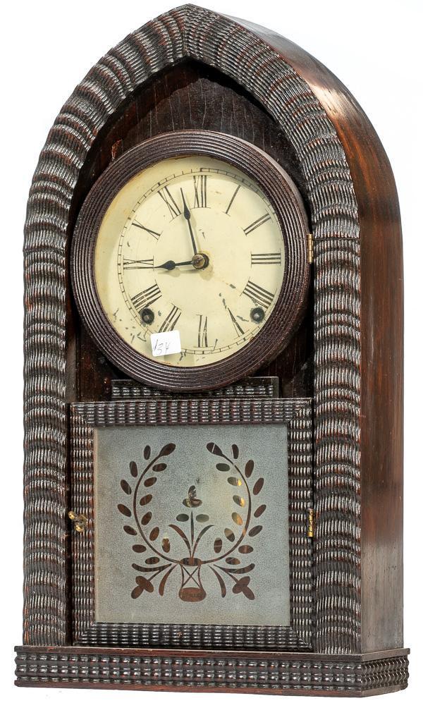 J.C. Brown Beehive Ripple Clock, Circa 1850: J.C. Brown Beehive Ripple Clock, Circa 1850 19" tall, 10" wide, 3.75" deep