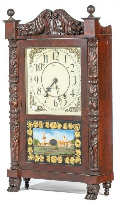 Carved Column and Splat  Clock