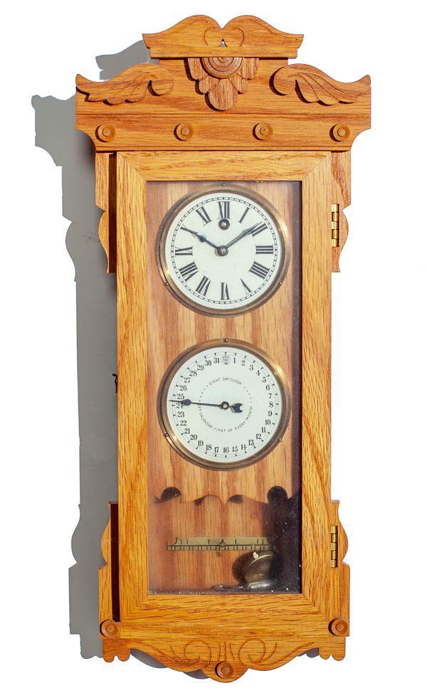 Miniature Michael Paul-New Haven Rutland Clock: Miniature Michael Paul-New Haven Rutland Clock 12" tall, 5.25" wide, 1.75" deep