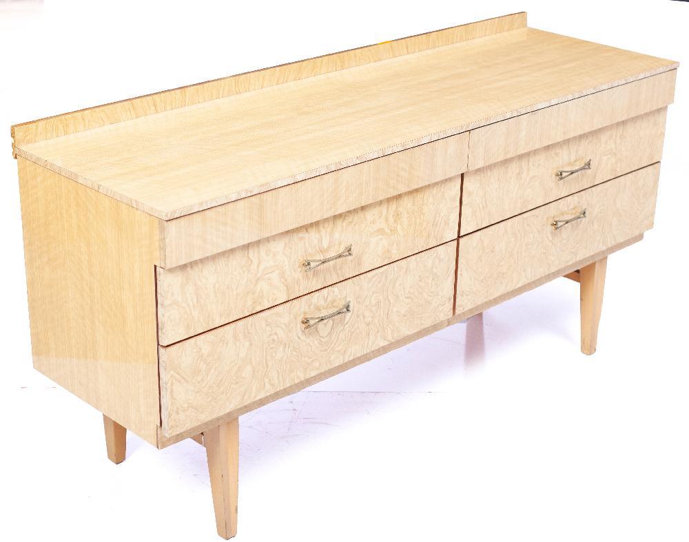 Vintage Formica & Beech Dresser: 29" tall x 56.5" wide x 18" deep