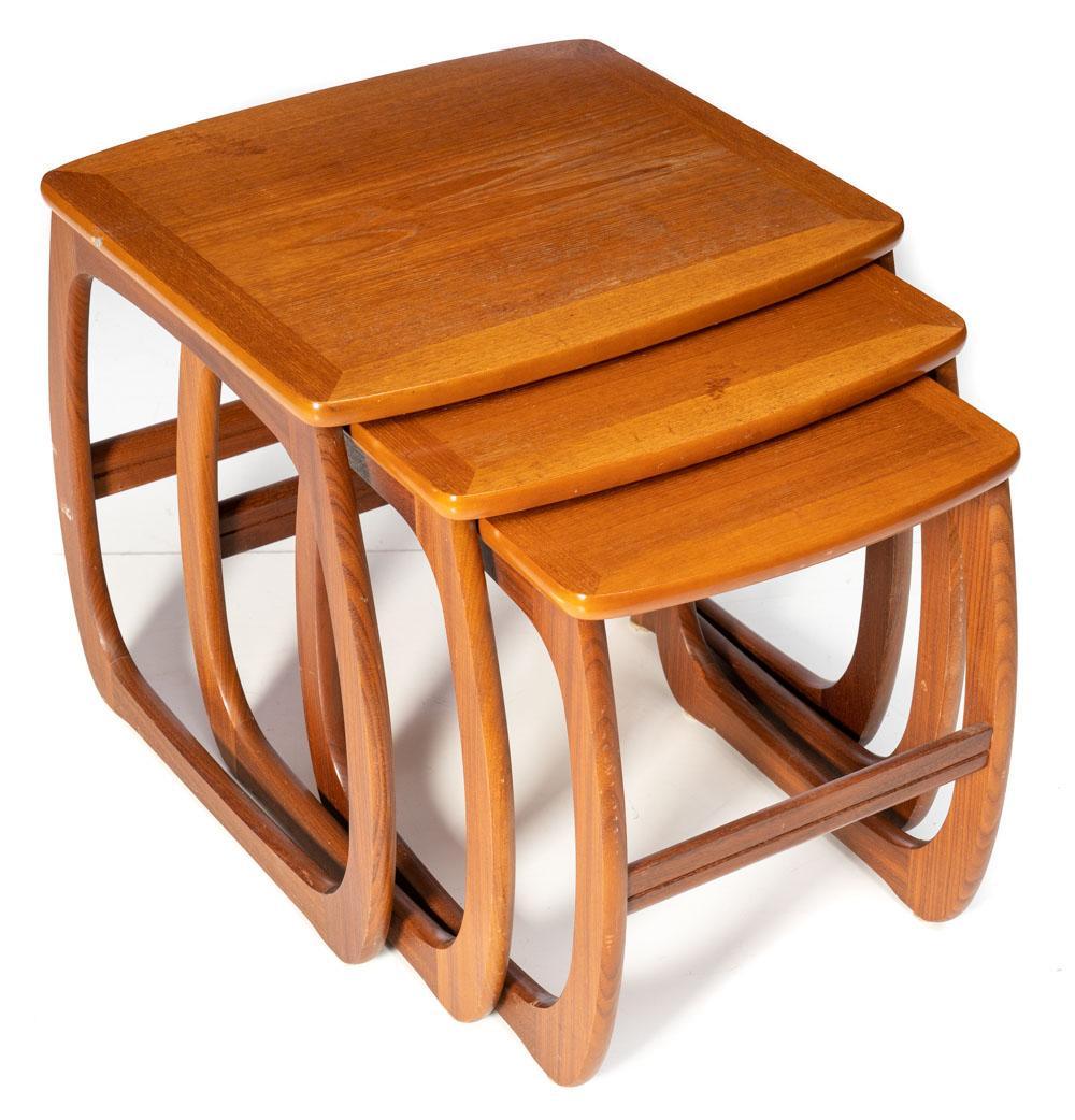 Set of 3 Teak Nesting Tables by Nathan: 20" tall x 21" wide x 19" deep