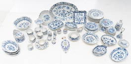 Lot of Assorted Meissen Crossed Swords Blue Onion