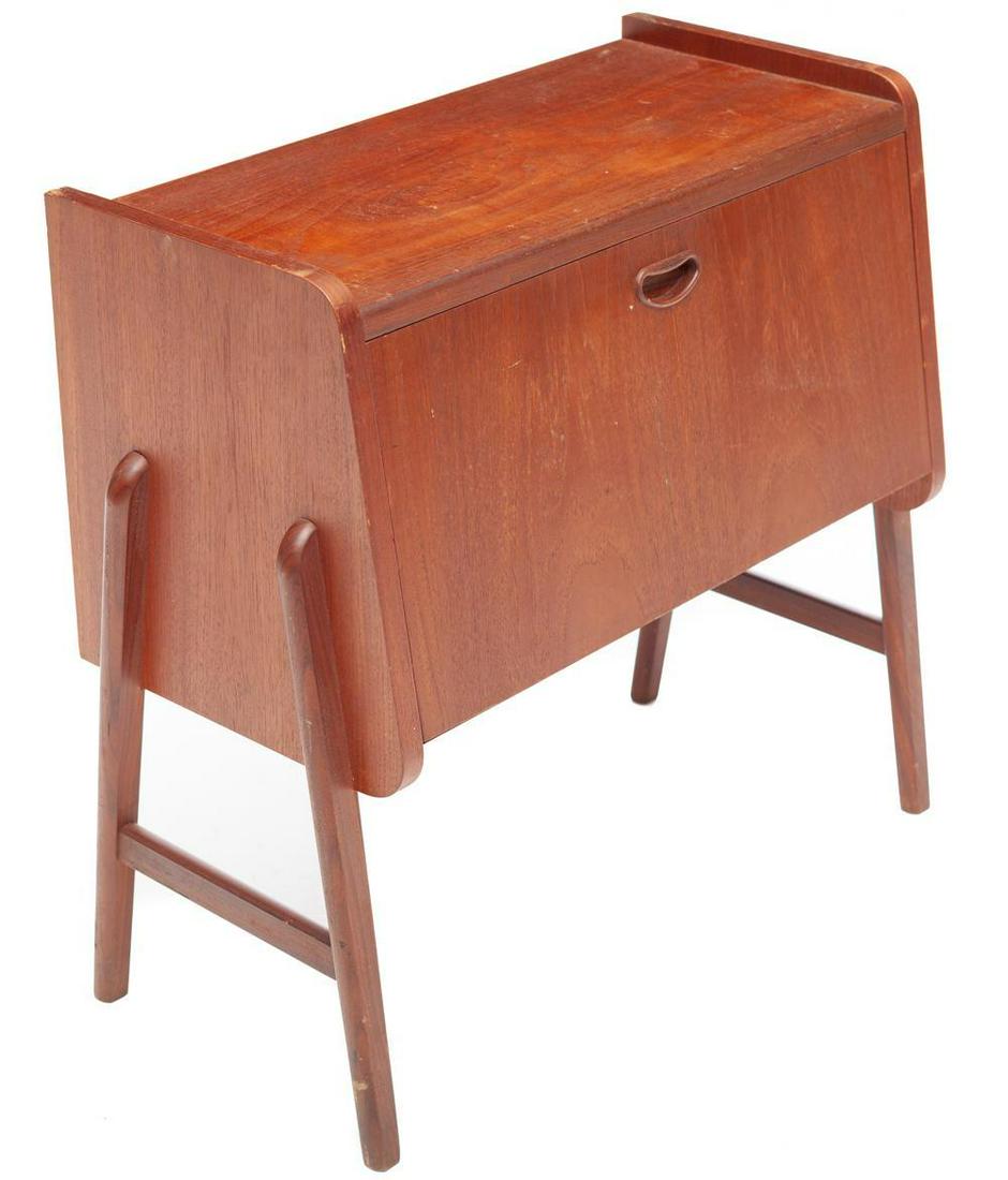 Retro Drop Front Side Table: 26" tall x 25.5" wide x 15" deep