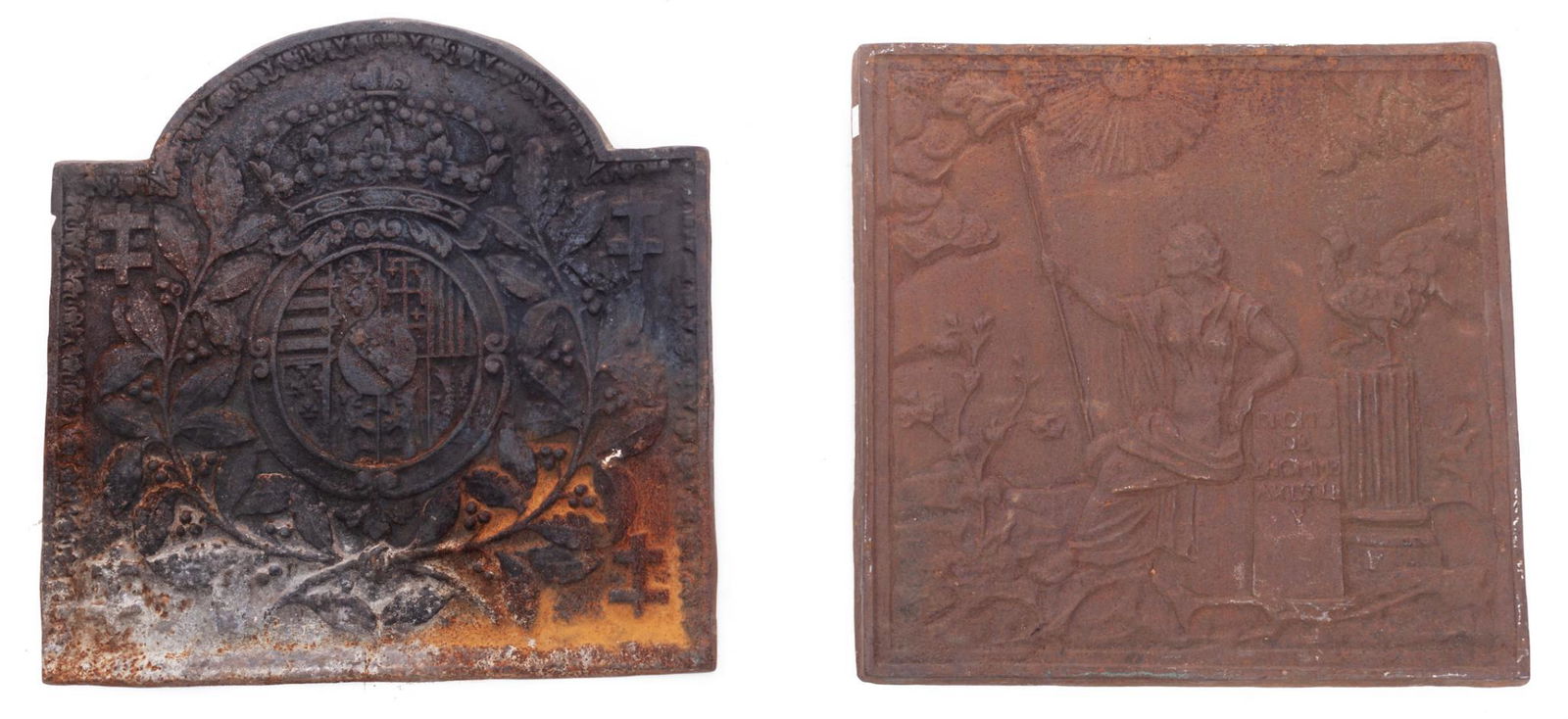 18th Century Cast Iron Fireplace Plaque, circa 1750 (1 of 4)