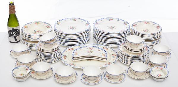 104pc Mintons Queen Anne Dinner Service: Provenance: The Majestic Theatre Penthouse 15" long/ Largest