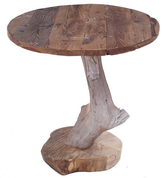 Primitive Reformed Pine Pedestal Table (1 of 2)