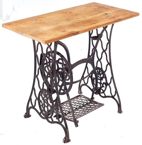 Industrial-style Repurposed Sewing Machine Table (1 of 2)