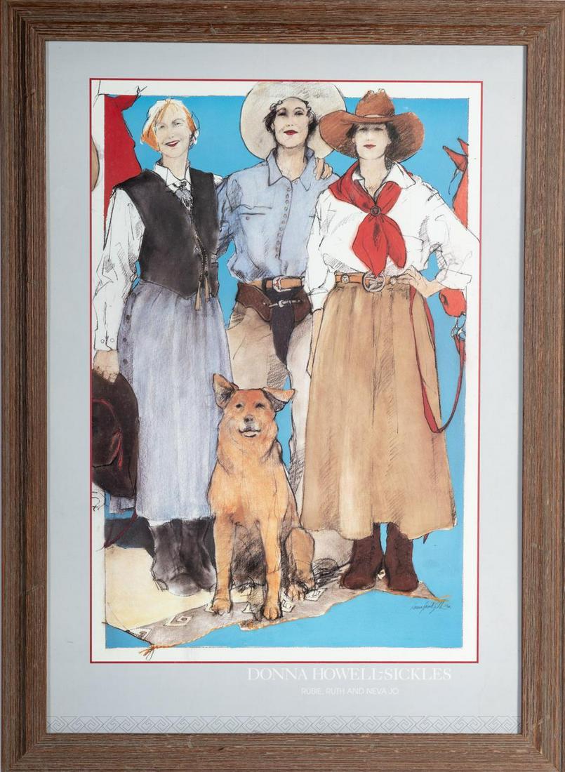 Framed Print, Donna Howe-Sickles, "œRubie, Ruth, and: 39" tall x 28" wide