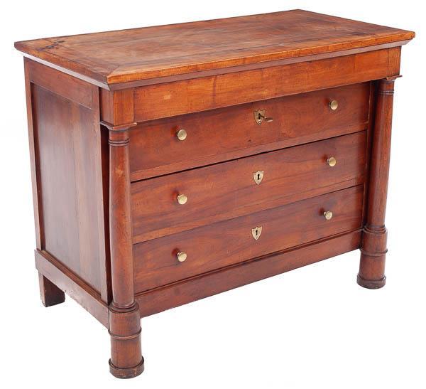 French Empire-Style Walnut 4-Drawer Commode, circa 1840 (1 of 4)