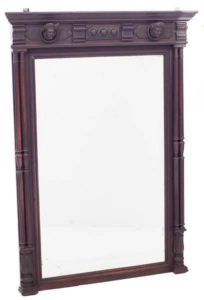 Figural Carved Over Mantel Mirror (1 of 3)