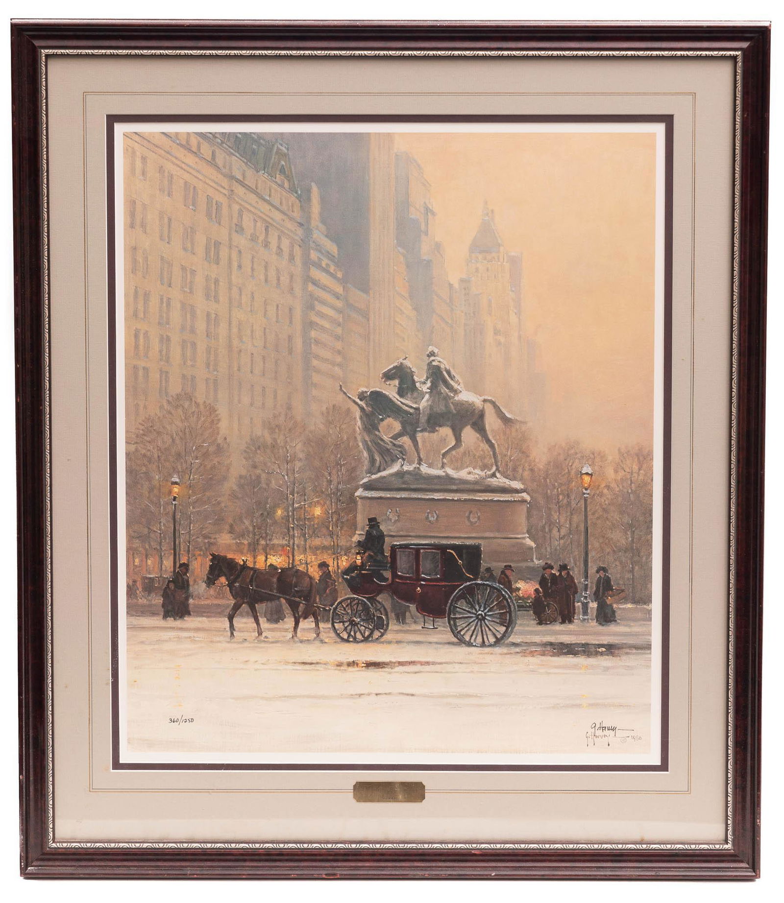 Signed and Framed Print by G. Harvey, "Fifth Avenue" (1 of 5)