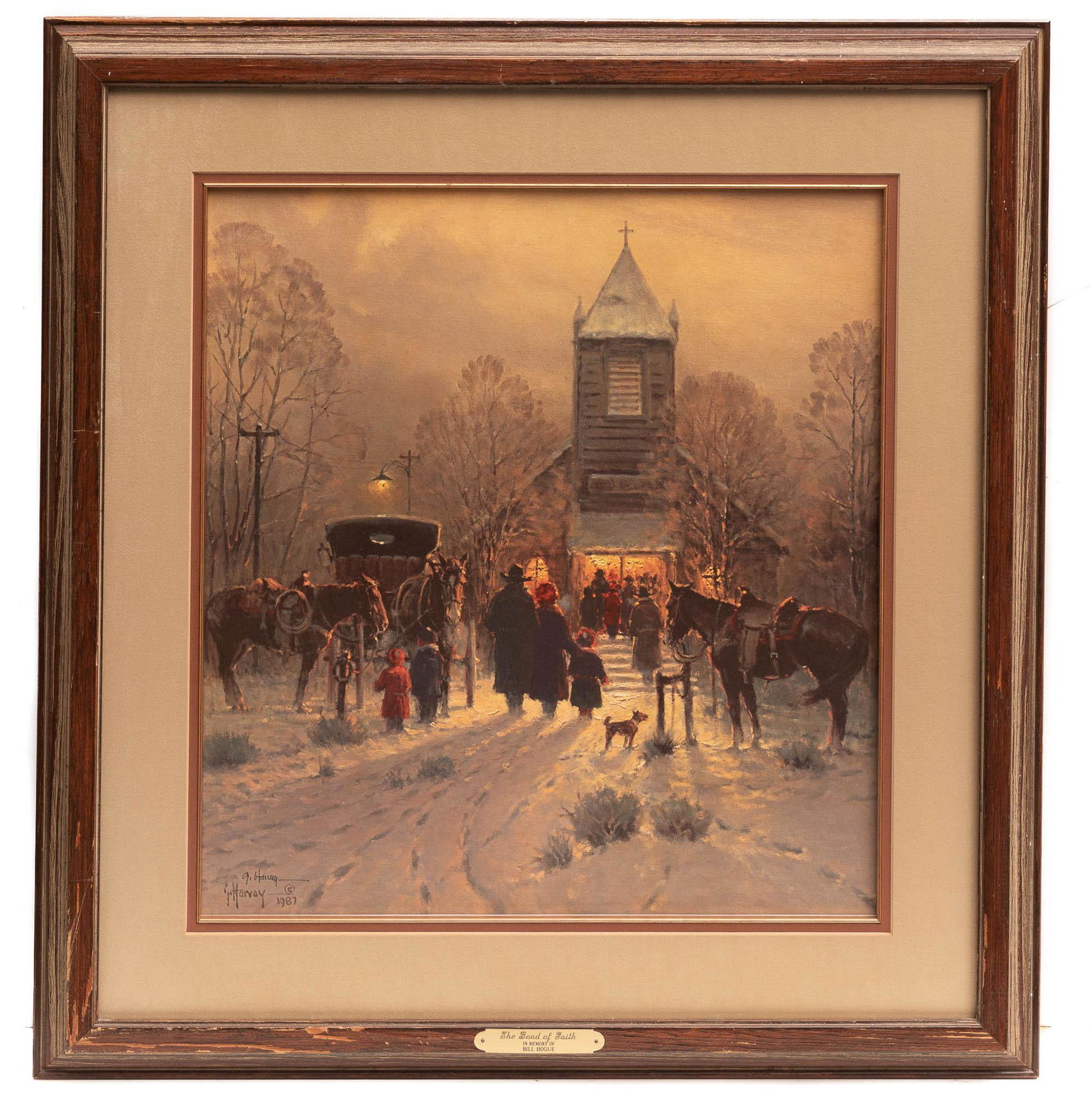 Signed and Framed Print by G. Harvey, "The Band of the (1 of 4)