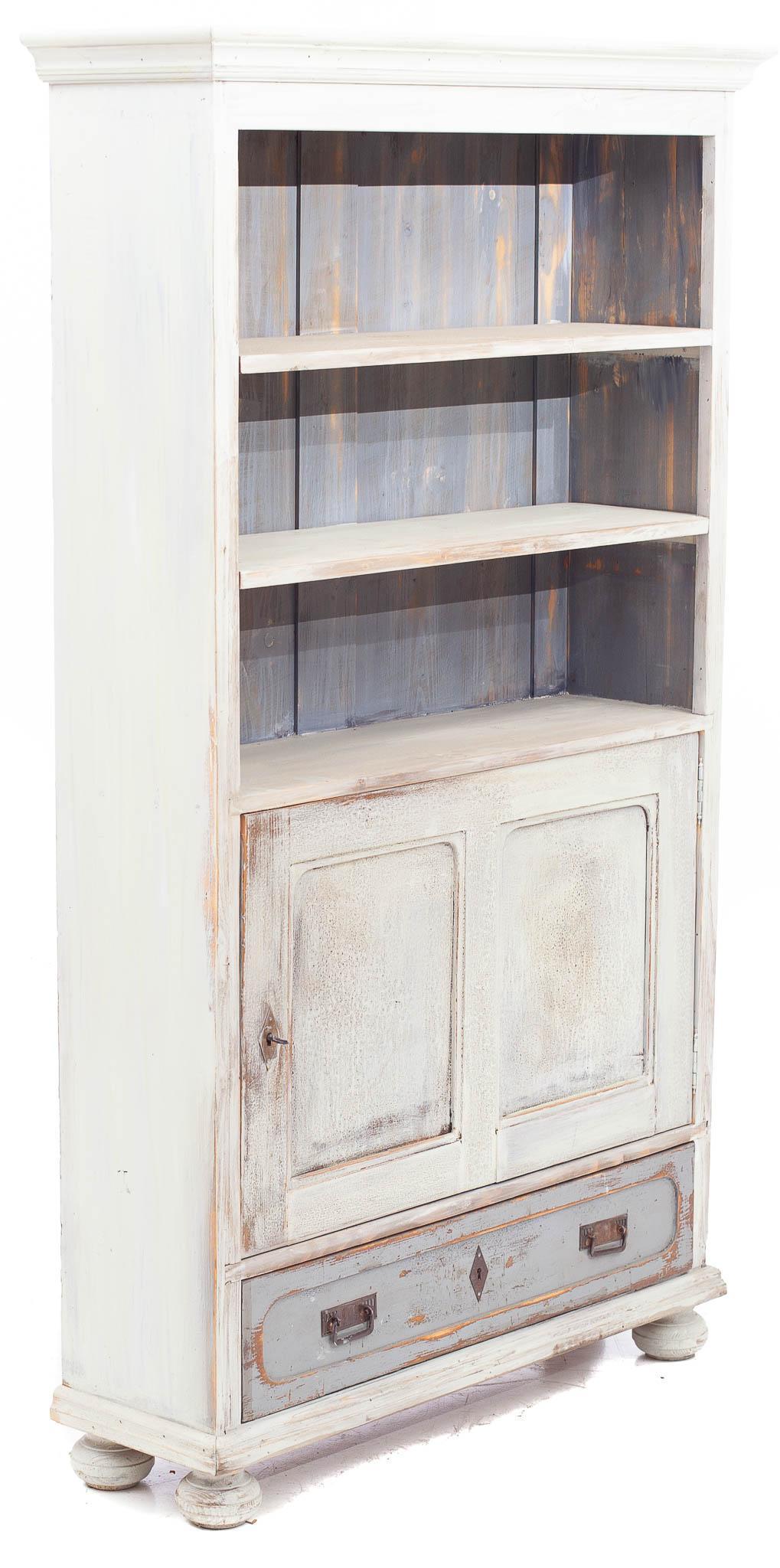 Painted Pine Open-Shelved Cabinet, circa 1900 (1 of 4)