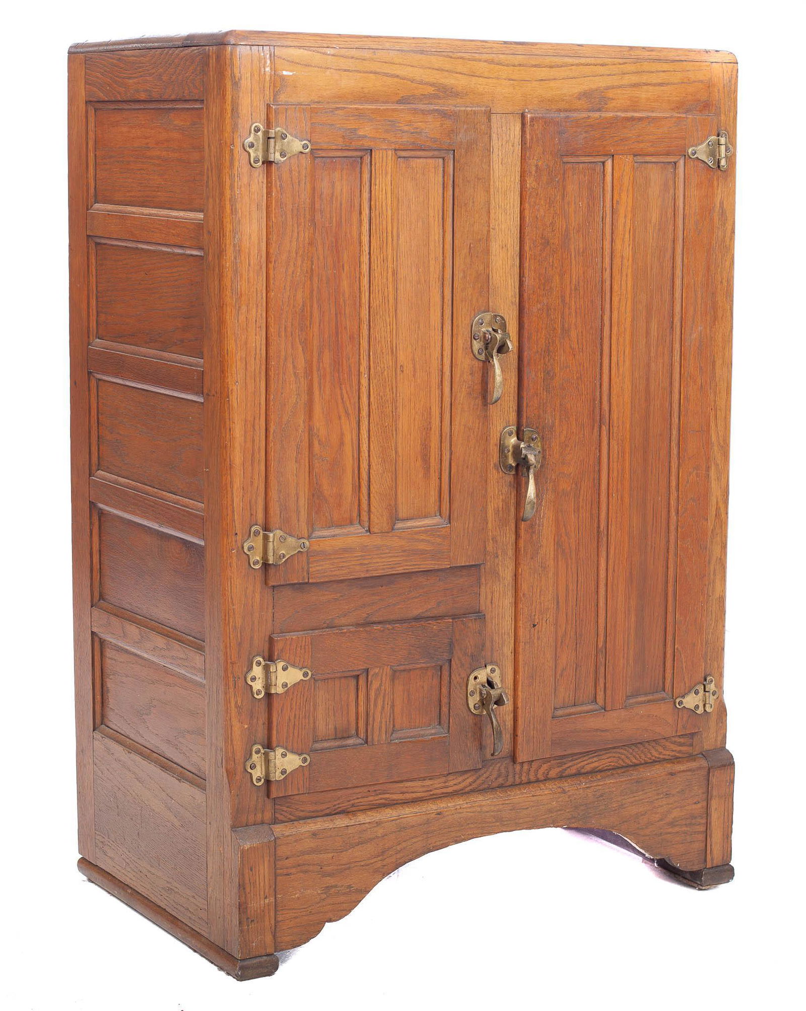 Vintage Light Oak Freestanding Ice Chest (1 of 4)