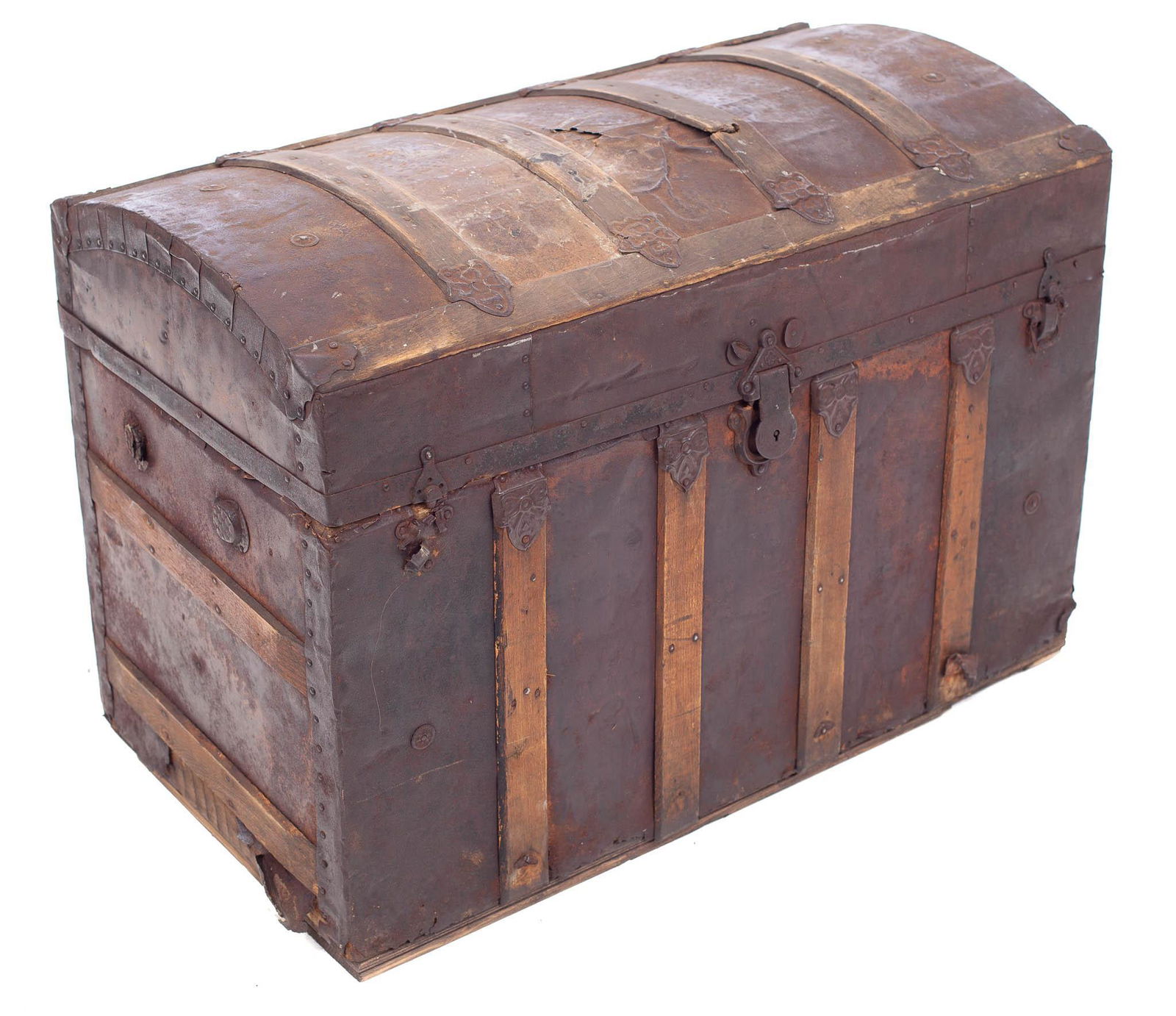 Banded Domed Trunk, circa 1900 (1 of 5)