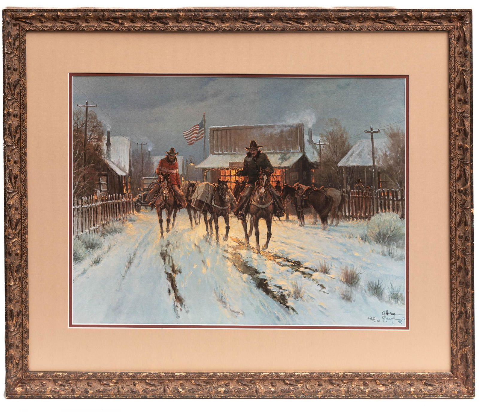 Signed and Framed Print by G. Harvey, "Trading at the (1 of 3)