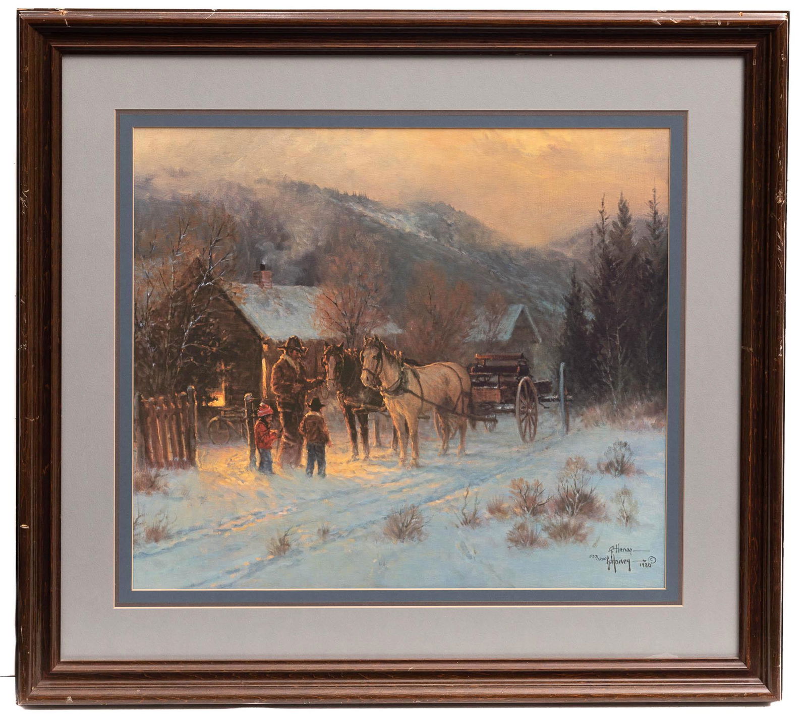 Signed and Framed Print by G. Harvey (1 of 3)