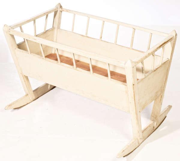 Painted Pine Cradle, circa 1900 (1 of 2)