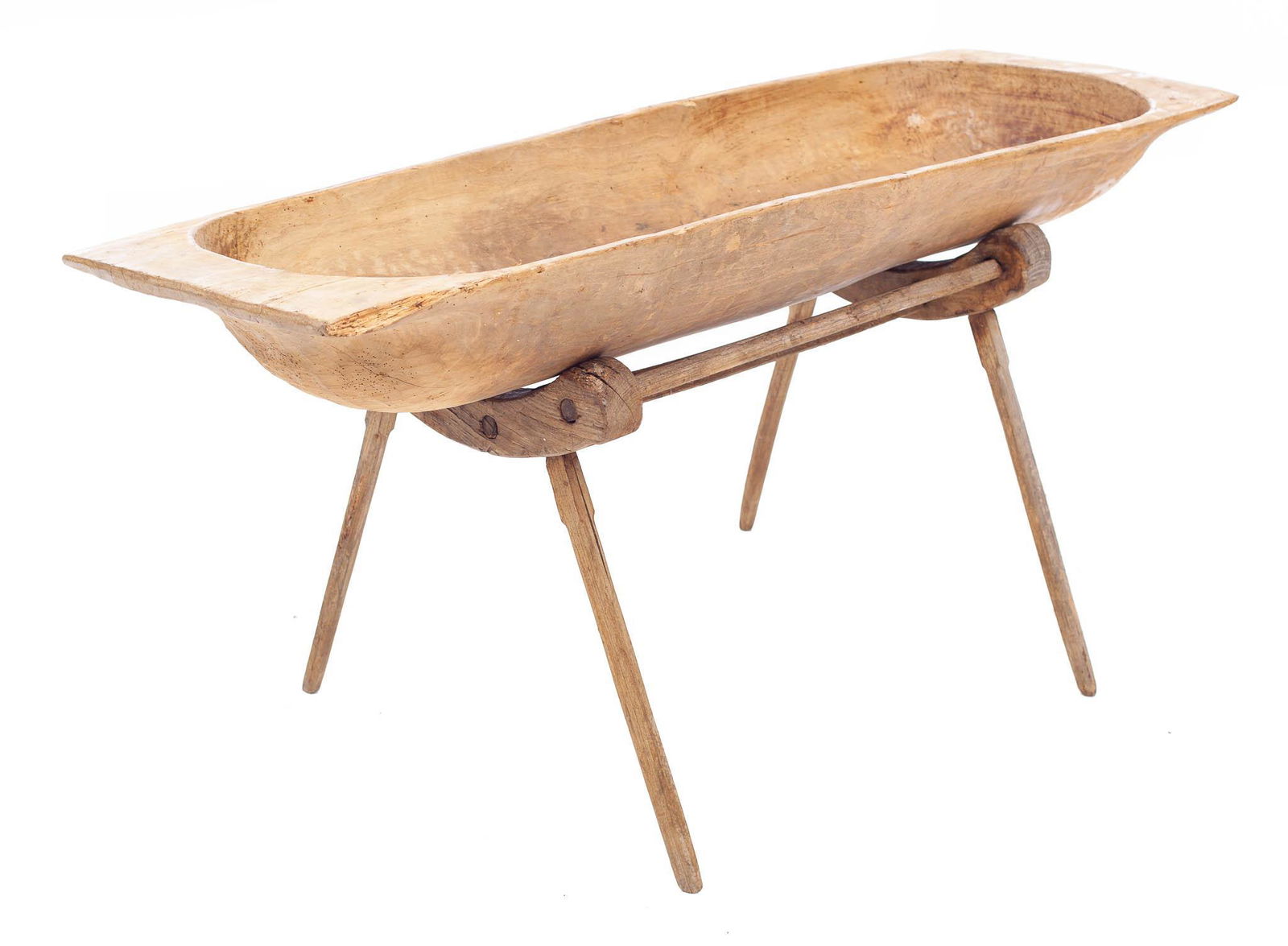 Large Primitive Oak Dough Trough on Stand (1 of 2)