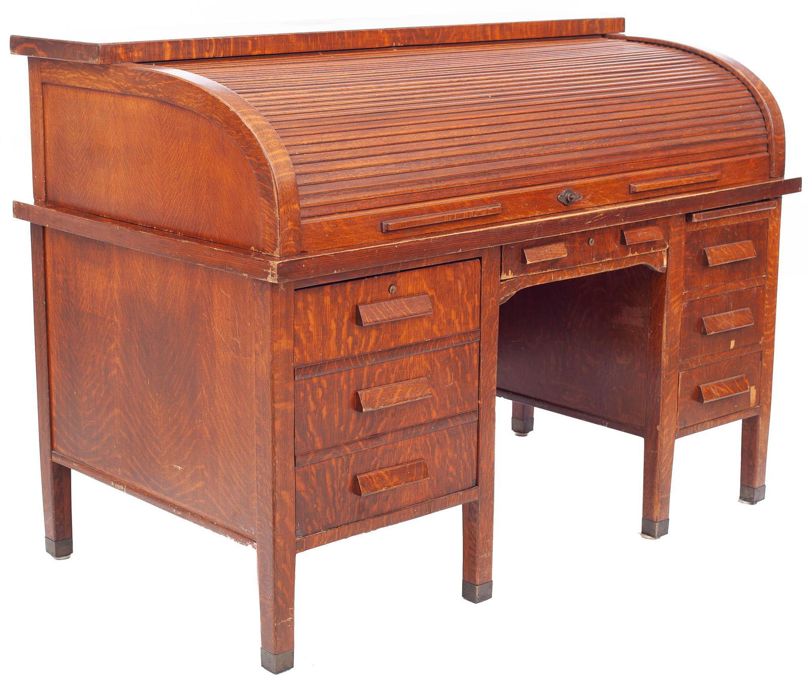 Oak Roll Top Desk (1 of 4)