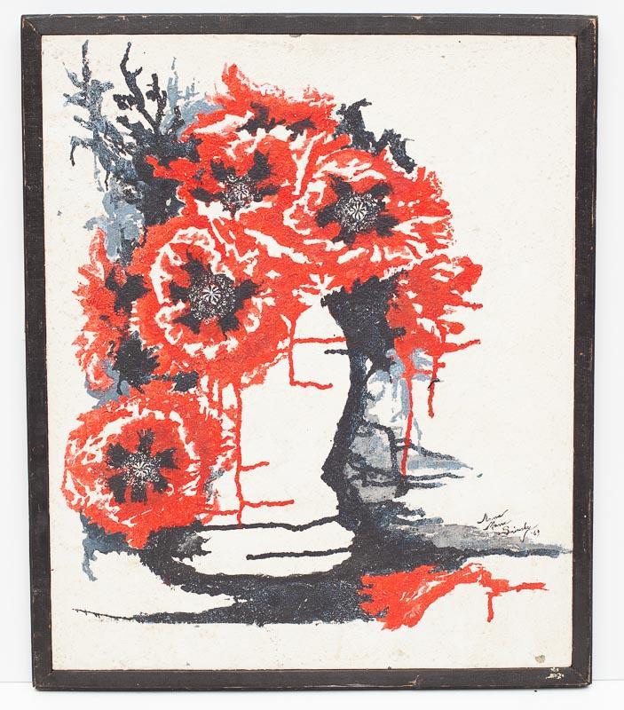 Anna Marie Sninsky, Still Life Painting on Canvas: Provenance: A San Antonio, TX Estate 26" tall x 22" wide
