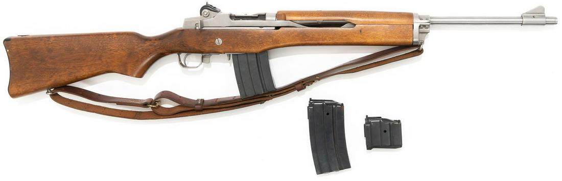 Ruger Mini 14 .223: Serial: 182-37931 Manufacturer:Ruger Model: Mini 14 Caliber: .223 Barrel length: Condition: good; with 2 extra magazines Provenance: A Waco, Texas Estate ALL firearms and ammunition within this auctio
