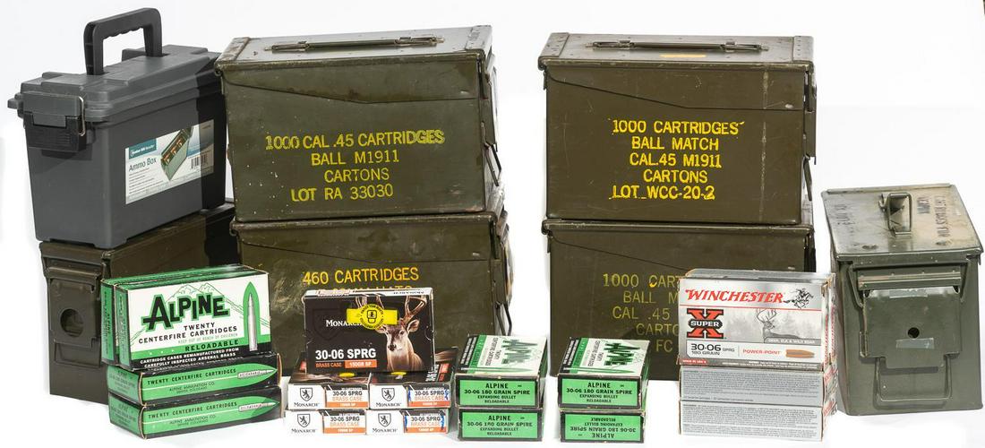 Ammunition - Approx. 1500 Rounds - .30-06 Caliber: Ammunition - Approx. 1500 Rounds - .30-06 Caliber Provenance: The Estate of Dr. Thomas Romo, Jr. (San Antonio, Texas) ALL firearms and ammunition within this auction are sold "as-is, where is". Vogt t