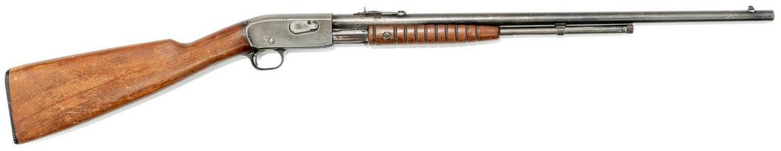 Remington Model 12-A Rifle: Serial: 573753 Manufacturer: Remington Model: Model 12-A Caliber: .22 LR Barrel length: Condition: fair Provenance: A Waco, Texas Estate ALL firearms and ammunition within this auction are sold "as-is
