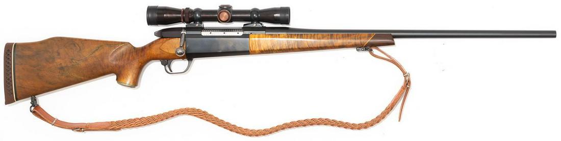 Koon Omega III 7mm Mag. Bolt Action Rifle: Serial: 727 Manufacturer: Koon Model: Omega III Caliber: 7mm Rem. Mag. Barrel length: 23" Condition: Good Leopold 2x7 optic Provenance: The Estate of Dr. Thomas Romo, Jr. (San Antonio, Texas) ALL fire