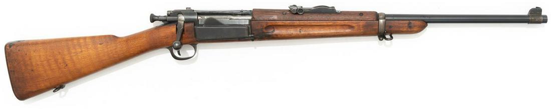 Springfield 1898 .30-40 Krag Bolt Action Rifle: Serial: 465334 Manufacturer: Springfield Model: 1898 Caliber: .30-40 Krag Barrel length: 22" Condition: Fair; carbine rework Provenance: The Estate of Dr. Thomas Romo, Jr. (San Antonio, Texas) ALL fir
