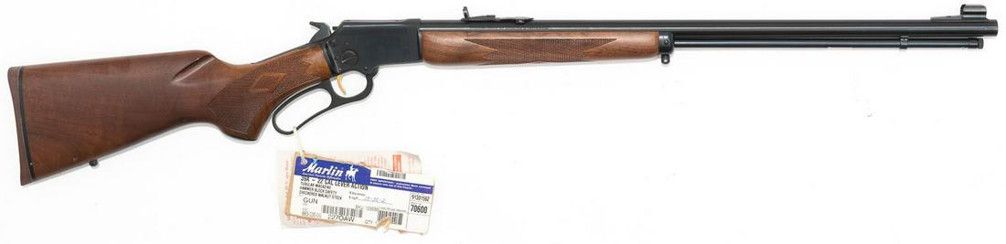 Marlin Original Golden 39 A: Serial: 91301562 Manufacturer: Marlin Model: Original Golden 39 A Caliber: .22 Barrel length: Condition: good ALL firearms and ammunition within this auction are sold "as-is, where is". Vogt takes no