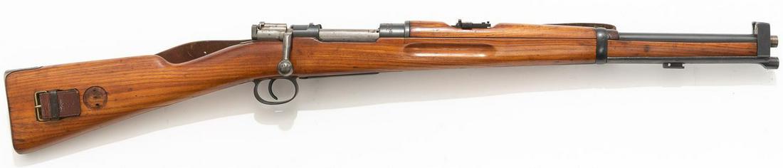 1917 Dated Carl Gustafs Swedish Mauser Carbine: Serial: HK90152 Manufacturer: Model: 1894 Carbine Caliber: 6.5x55mm Barrel length: 18" Condition: Fair; mismatched numbers Provenance: The Estate of Dr. Thomas Romo, Jr. (San Antonio, Texas) ALL firea