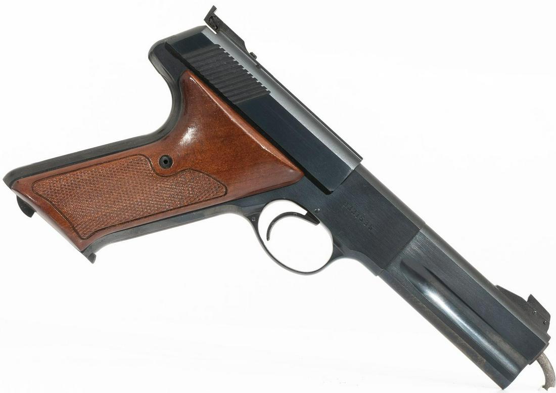 Colt Woodsman Match Target .22 LR Semi-Automatic Pistol: Serial: 033153S Manufacturer: Colt Model: Woodsman Match Target Caliber: .22 Long Rifle Barrel length: 5" Condition: Very Good; with box Provenance: The Estate of Dr. Thomas Romo, Jr. (San Antonio, Te