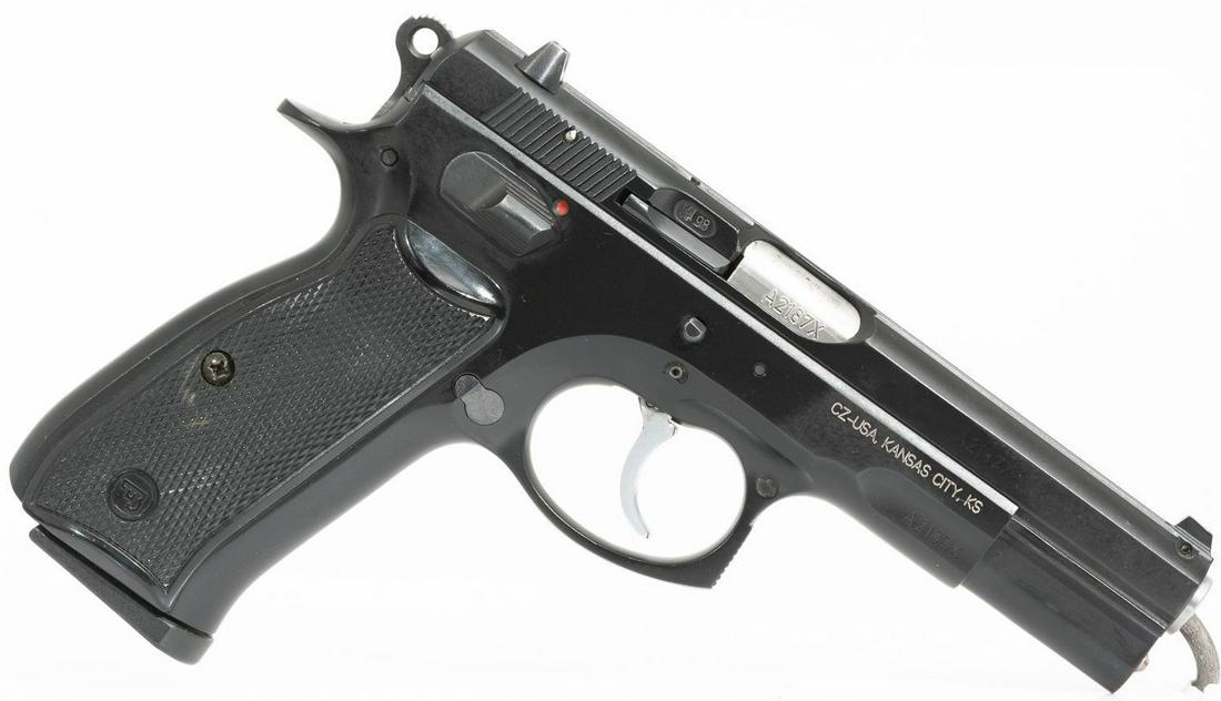 CZ 75B .40 S&W Semi-Automatic Pistol: Serial: A2187X Manufacturer: CZ Model: 75B Caliber: .40 S&W Barrel length: 3" Condition: Very Good Provenance: The Estate of Dr. Thomas Romo, Jr. (San Antonio, Texas) ALL firearms and ammunition withi