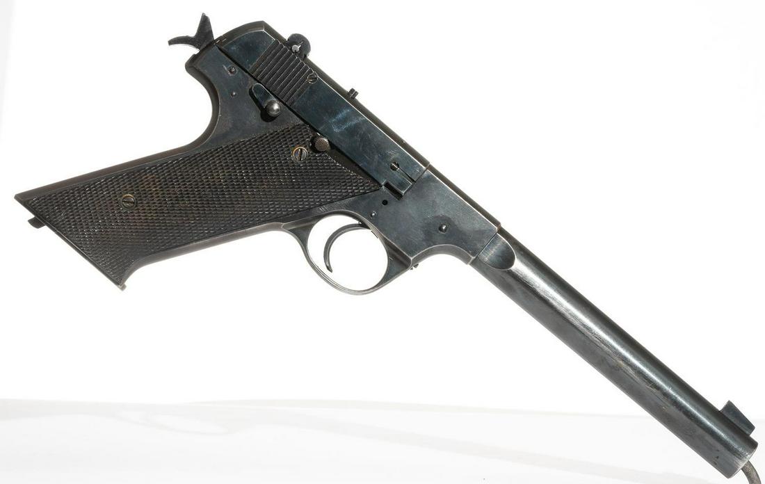 High Standard H-D Military Pistol: Serial: 156565 Manufacturer: High Standard Model: H-D Military Caliber: .22 LR Barrel length: Condition:good Provenance: The Estate of Annette Brett (Shavano Park, Texas) ALL firearms and ammunition w