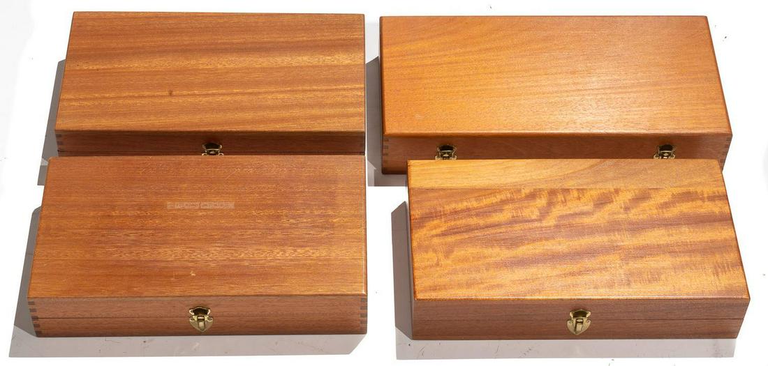 Set of 4 Smith & Wesson Deluxe Presentation Cases: Set of 4 Smith & Wesson Deluxe Presentation Cases Condition: Deterioration to foam Provenance: The Estate of Dr. Thomas Romo, Jr. (San Antonio, Texas)
