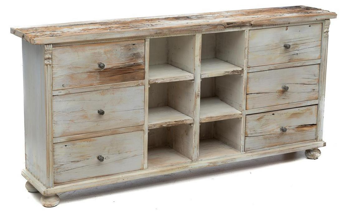 Painted Pine General Store Display Counter, circa 1900 (1 of 4)