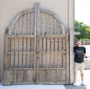 Pair of Colossal Hacienda Arched Wooden Doors