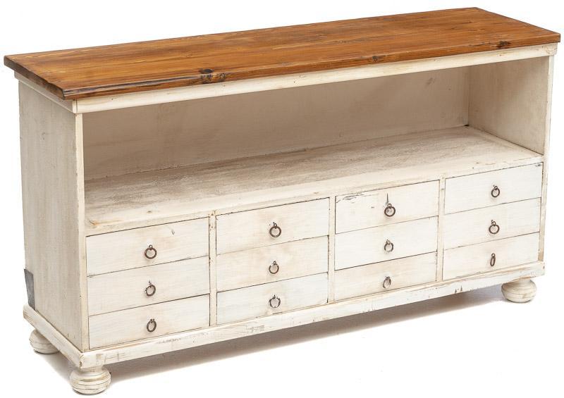 Painted Wooden Shop Cabinet with 12 Drawers (1 of 4)