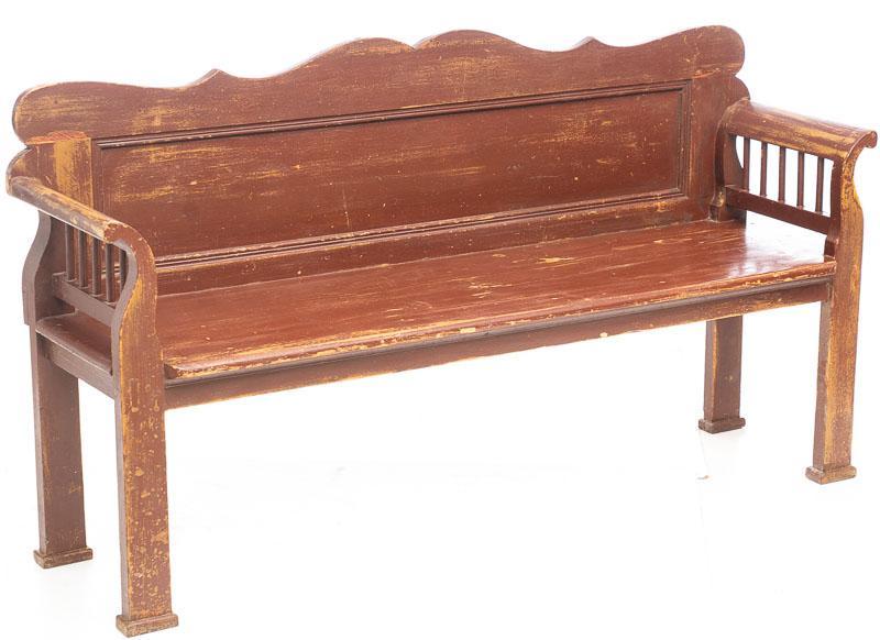 Painted Wooden Bench, circa 1900 (1 of 3)