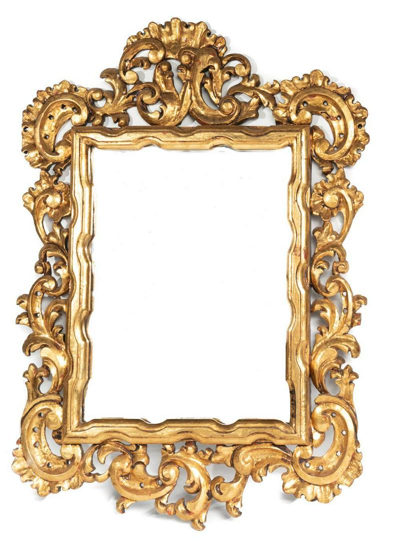 Mexican Folk Art Carved and Panted Wooden Wall Mirror (1 of 2)